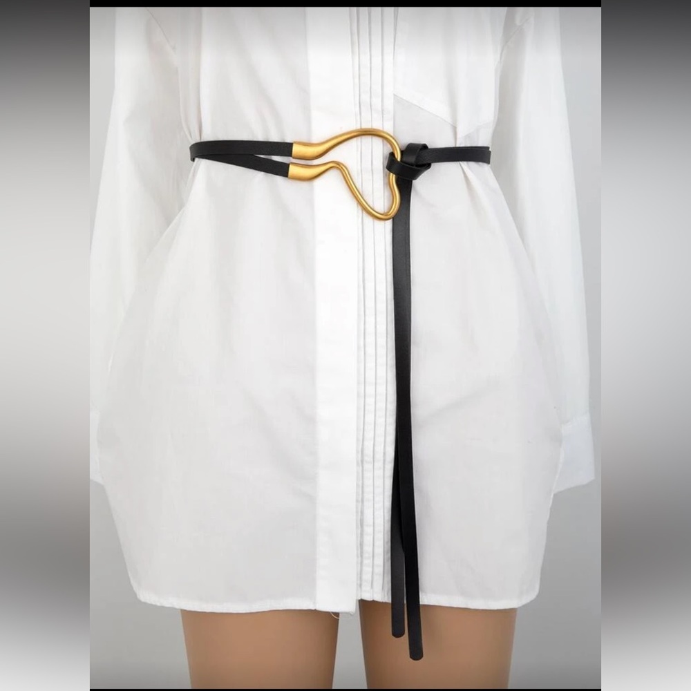 Elegant Black and Gold Belt